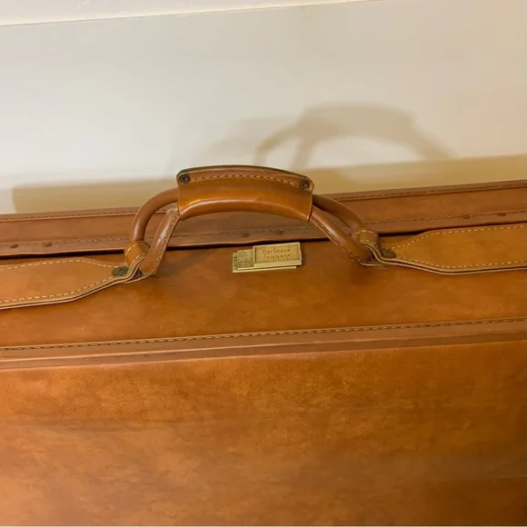 Vintage Mid Century Modern Hartmann Pullman Large Luggage with Belting